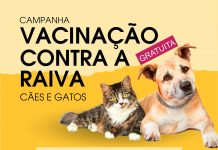 Campanha de Vacinação contra a raiva em cães e gatos acontece neste sábado