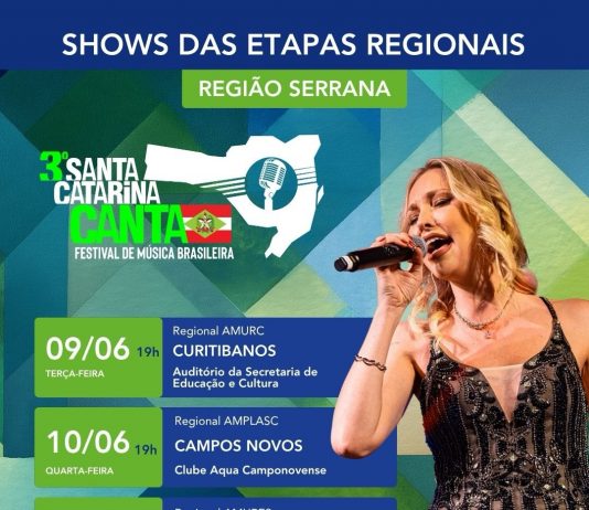 Audições do Festival Santa Catarina Canta começam hoje em Curitibanos
